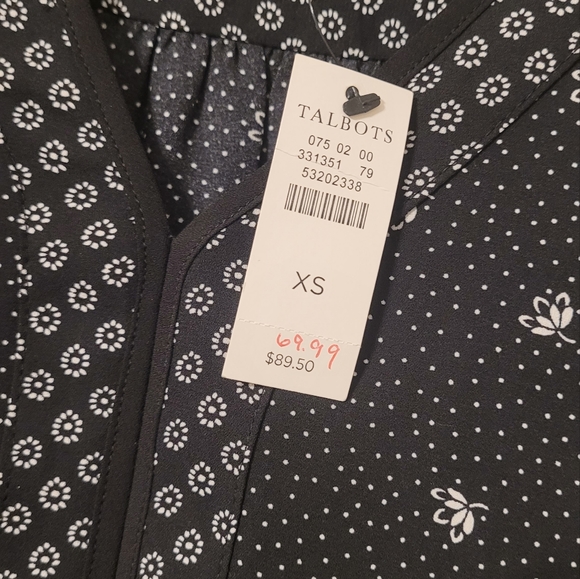 Talbots 3/4 Sleeve Blouse - Picture 3 of 5